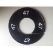 Maatring 9 cm zw/wit 47 Td05602047